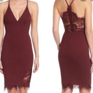 ASTR lace midi dress